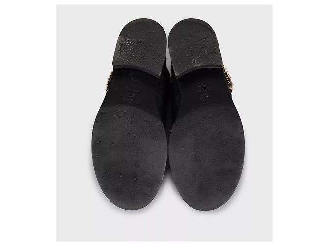 Botas de cadena de textil negro Chanel París-Salzburgo - Talla 39 Usadas - vista 5