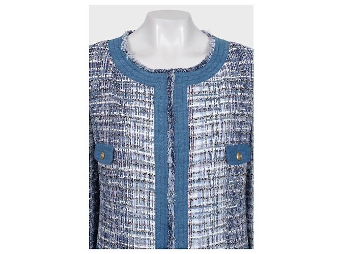 Pierre Balmain Hakenfront-Cardigan - Blau, Größe 40/L Gebraucht - Ansicht 2