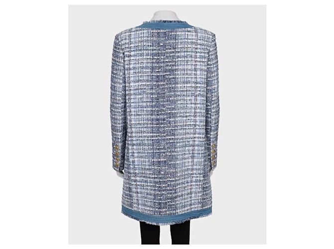 Pierre Balmain Hakenfront-Cardigan - Blau, Größe 40/L Gebraucht - Ansicht 3