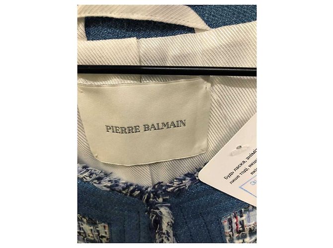 Pierre Balmain Hakenfront-Cardigan - Blau, Größe 40/L Gebraucht - Ansicht 5