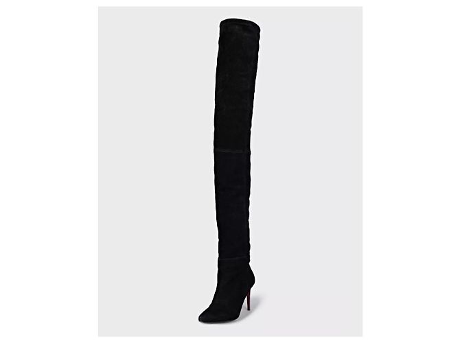 Schwarze Wildleder-Stiefel Balmain x H&M über dem Knie - Größe 39 Gebraucht - Ansicht 3