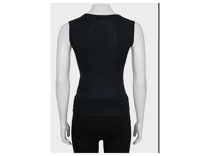 Schwarzes Button-Down Tanktop von Dolce & Gabbana - Größe 38/XS Gebraucht - Ansicht 3