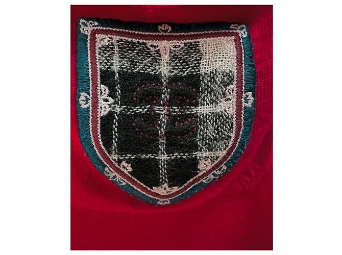 Chanel Vintage 2013 Rotemblem-Pullover-Tunika Kleid Größe 44-46 Gebraucht - Ansicht 3