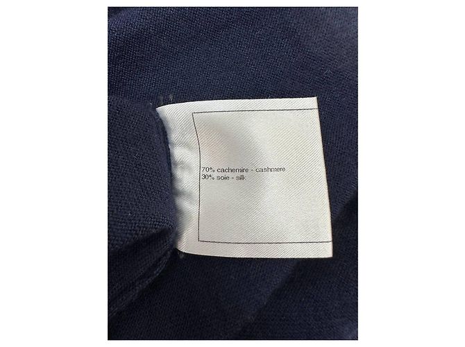 Timeless Chanel Navy Cashmere CC Logo Pullover Größe 40, gebraucht - Ansicht 8