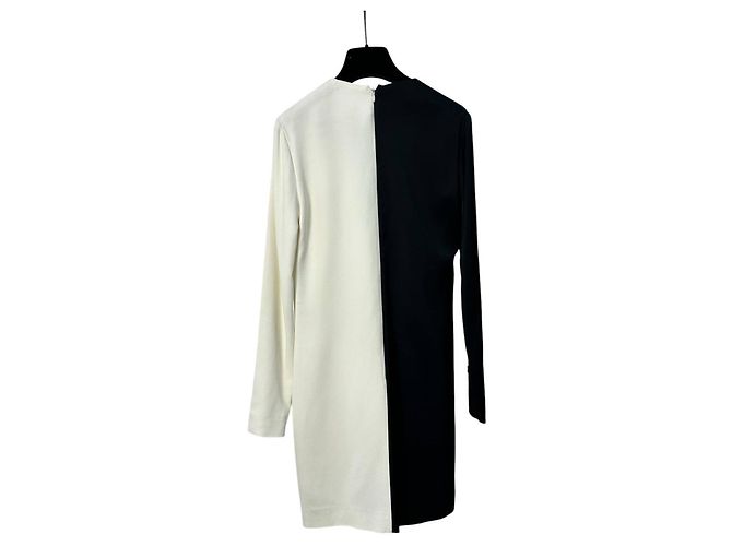 Céline Abito Mini Nero Bianco Raffinato Celine Taglia 40 Usato - vista 5