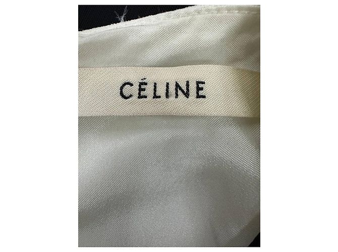 Céline Abito Mini Nero Bianco Raffinato Celine Taglia 40 Usato - vista 7