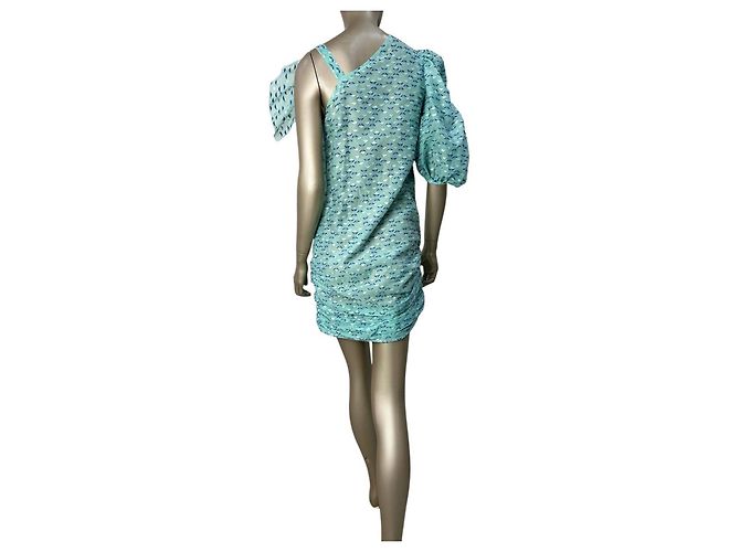 Autre Marque Mini-Kleid mit Türkisem Schleifen-Dekor Nadya Dzyak Größe 38 Gebraucht - Ansicht 2