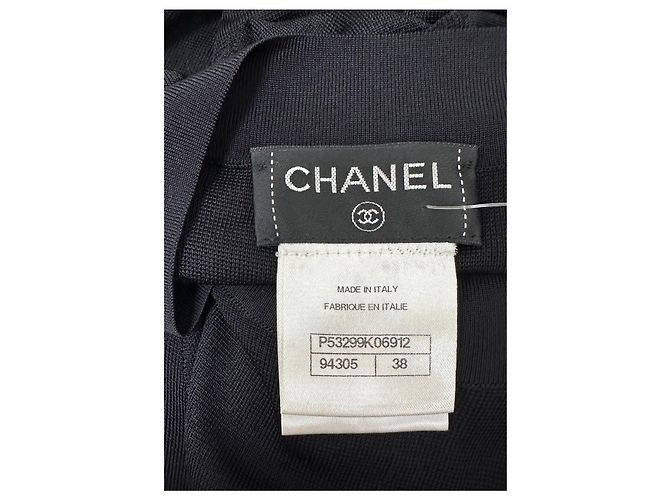 Schwarzes Strick-Midi-Kleid von Chanel Größe 38 Gebraucht - Ansicht 3