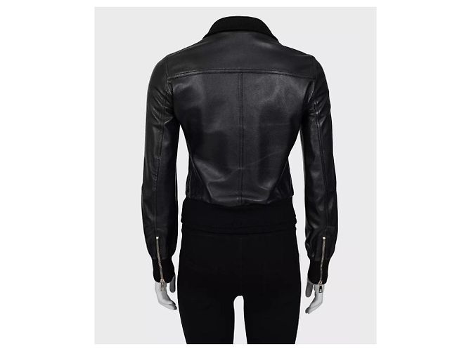 Schwarze Lederjacke Dolce & Gabbana - IT38 / XS gebraucht - Ansicht 3