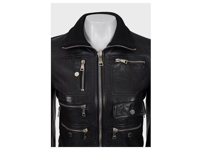 Schwarze Lederjacke Dolce & Gabbana - IT38 / XS gebraucht - Ansicht 4