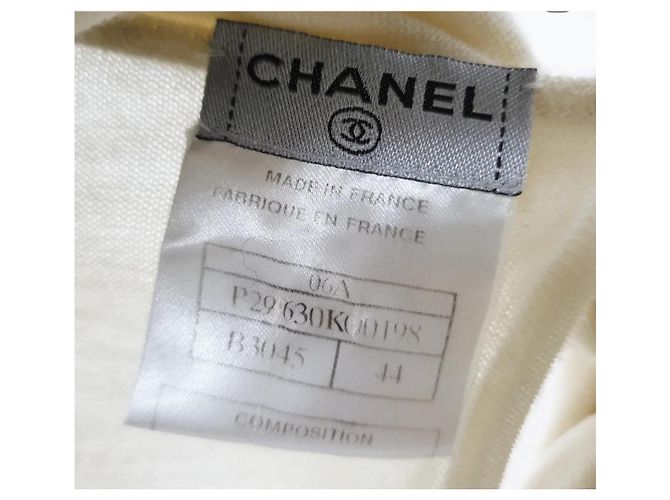 Timeless Blusa de cachemira con cuello atado de Chanel elegante - Talla L (FR44) Usada - vista 4