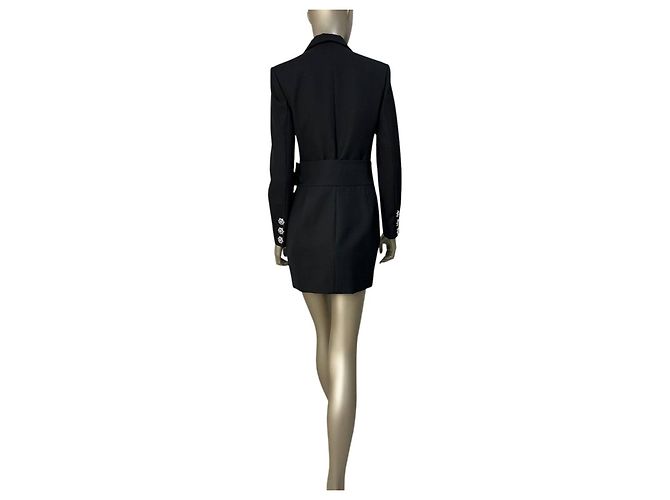Blazer nero impreziosito da cristalli Alexandre Vauthier Bress Taglia 40 usato - vista 2