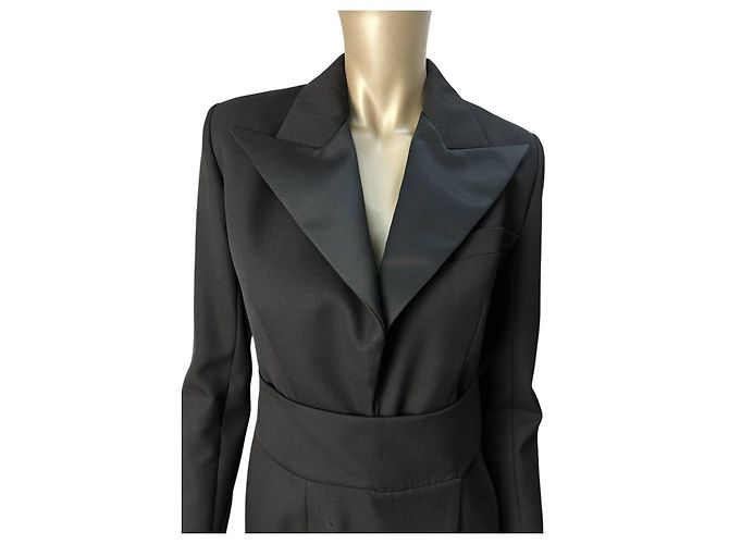 Blazer nero impreziosito da cristalli Alexandre Vauthier Bress Taglia 40 usato - vista 3