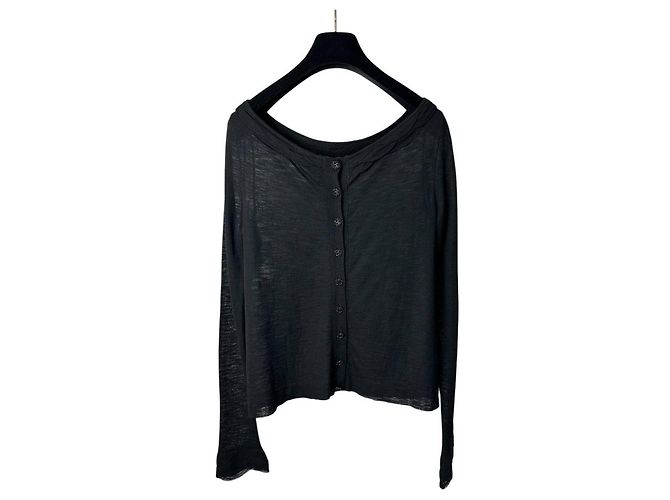Timeless Chanel 2011 Top de Viscosa Negro Talla 36 Usado - vista 3