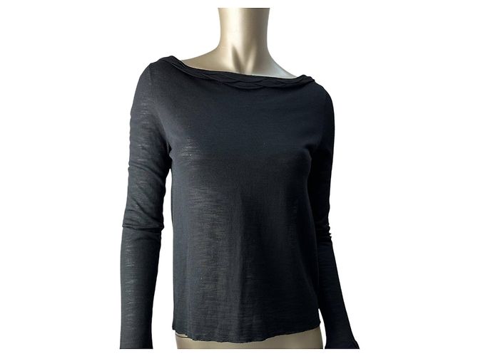 Timeless Chanel 2011 Top de Viscosa Negro Talla 36 Usado - vista 5