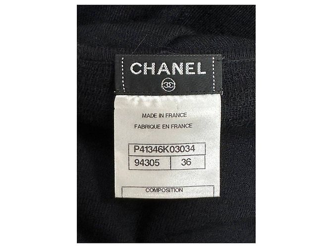 Timeless Chanel 2011 Top de Viscosa Negro Talla 36 Usado - vista 7