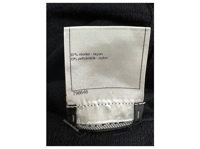 Timeless Chanel 2011 Top de Viscosa Negro Talla 36 Usado - vista 8
