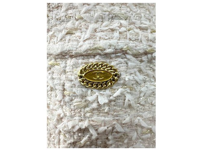 Timeless Saia de tweed branca Chanel Tamanho 44 Usada - vista 5