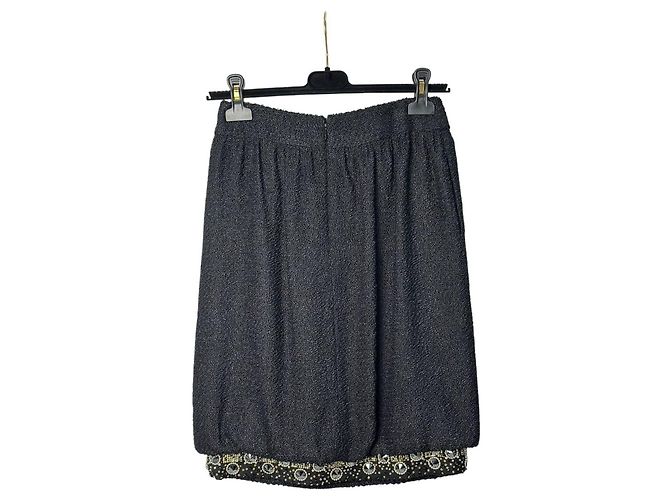 Timeless Chanel Tweed bestickter Rock Größe 36 Gebraucht - Ansicht 2