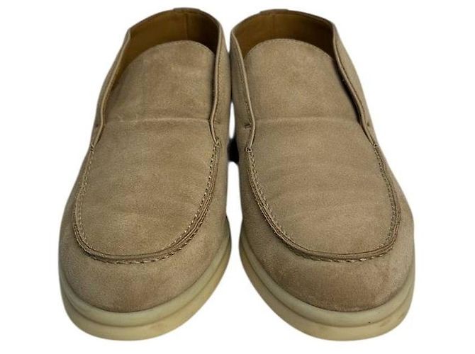 Beige Wildleder Slipper Loro Piana Größe 38 Gebraucht - Ansicht 3