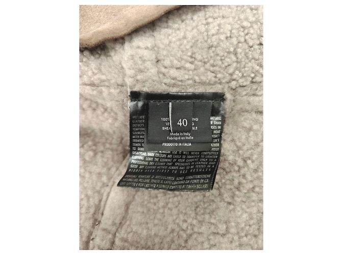 Gucci Kaschmirkragen Gürtel Shearling Lederjacke Größe 40 Gebraucht - Ansicht 6