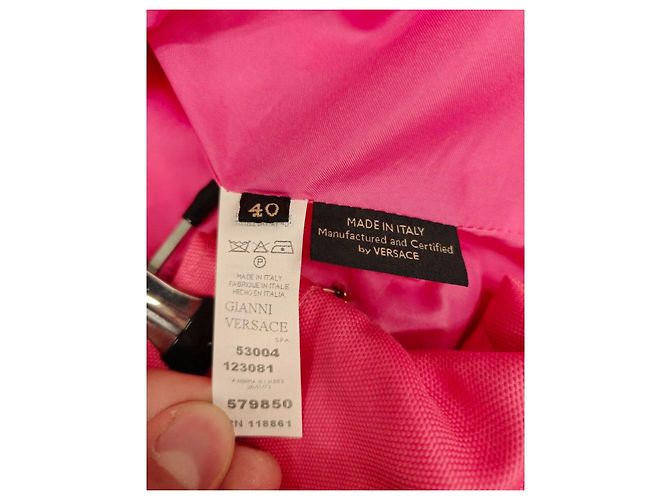 Conjunto de falda de algodón rosa Versace - Talla S De segunda mano - vista 8