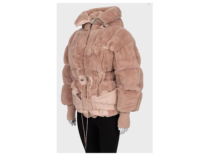 Tom Ford Pink Faux Fur Oversized Puffer Coat Größe M Gebraucht - Ansicht 2