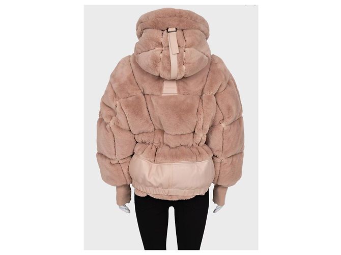 Tom Ford Pink Faux Fur Oversized Puffer Coat Größe M Gebraucht - Ansicht 3