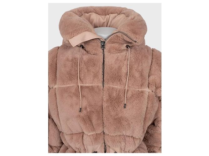 Tom Ford Pink Faux Fur Oversized Puffer Coat Größe M Gebraucht - Ansicht 4