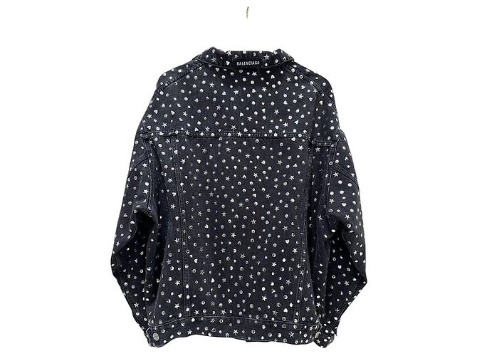Graue Denim-Jacke von Balenciaga - Damen Größe 34 Gebraucht - Ansicht 2