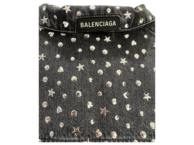 Graue Denim-Jacke von Balenciaga - Damen Größe 34 Gebraucht - Ansicht 3