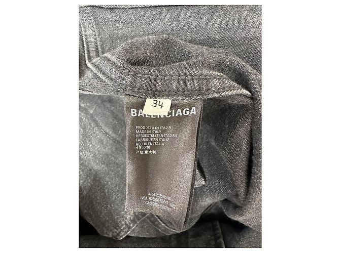 Graue Denim-Jacke von Balenciaga - Damen Größe 34 Gebraucht - Ansicht 5