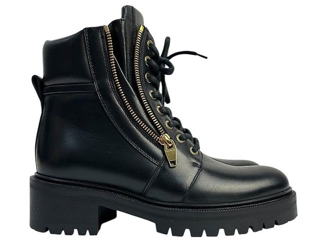 Stivali con zip Balmain Black Army Ranger Taglia 37 Usati - vista 2