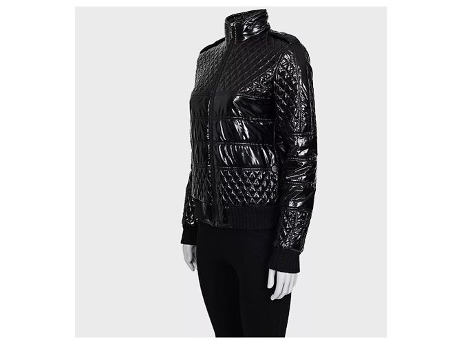 Chanel Fall 2011 Black Polyurethane Fitted Jacket FR40 Pre-owned - view 2