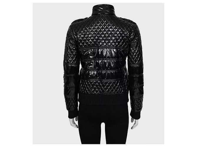 Chanel Fall 2011 Black Polyurethane Fitted Jacket FR40 Pre-owned - view 3