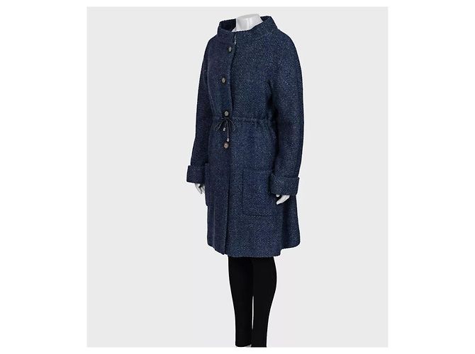 Timeless Chanel Blue Wool  Fall 2012 Collection  Coat SzFR40 Pre-owned - view 2