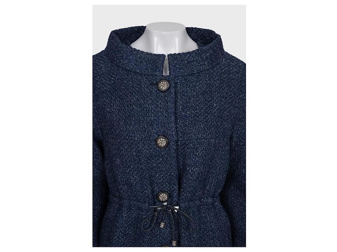 Timeless Chanel Blue Wool  Fall 2012 Collection  Coat SzFR40 Pre-owned - view 3