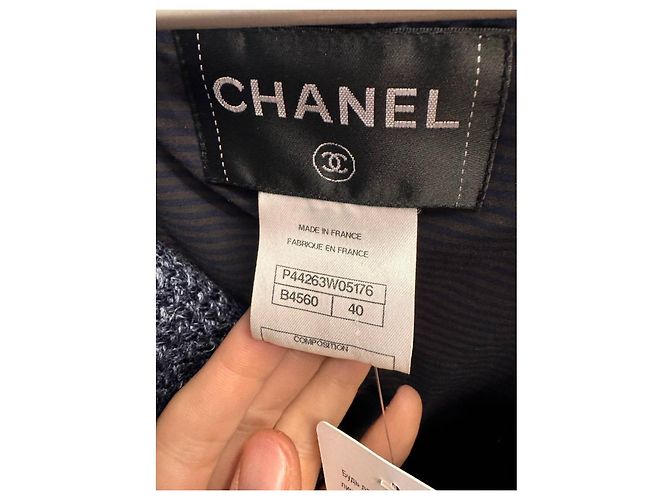 Timeless Chanel Blue Wool  Fall 2012 Collection  Coat SzFR40 Pre-owned - view 4