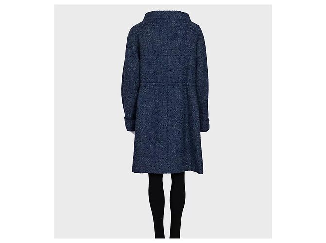 Timeless Chanel Blue Wool  Fall 2012 Collection  Coat SzFR40 Pre-owned - view 6