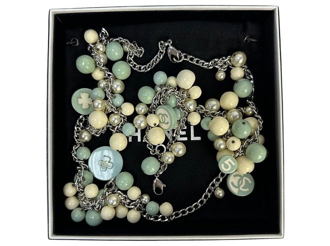 Set di gioielli pastello Chanel composto da collana e bracciale - vista 6