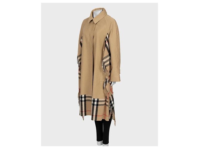 Manteau en coton beige à carreaux Burberry - Taille UK10 / M D'occasion - vue 2