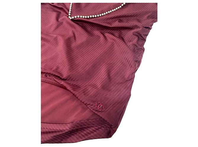 Bañador Chanel perlas burdeos Talla 42 de segunda mano - vista 6