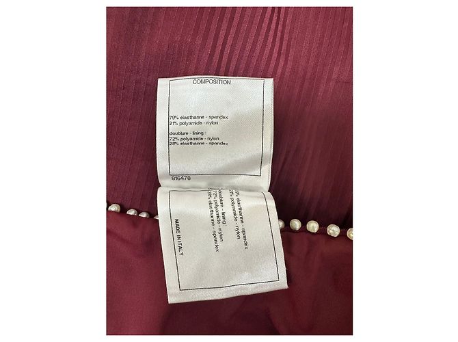 Bañador Chanel perlas burdeos Talla 42 de segunda mano - vista 8