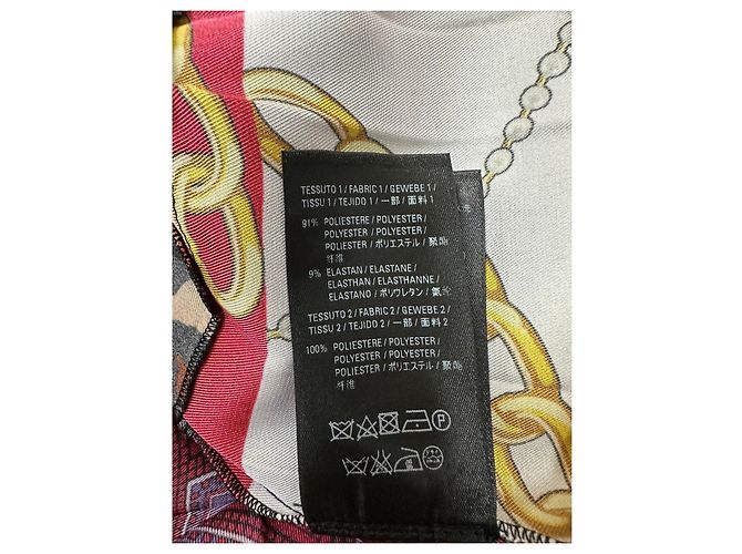 Abito sciarpa con stampa floreale e logo BALENCIAGA in multicolore usato - vista 3