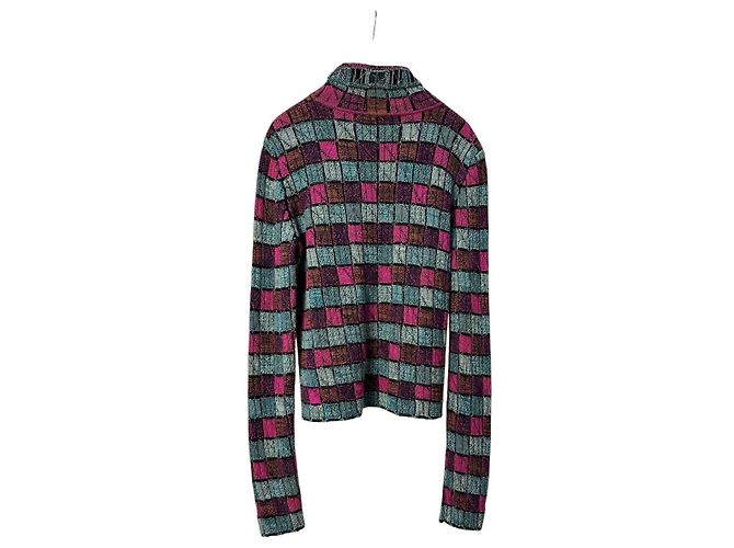 Chanel 2018 Paris-Hamburg Blauer gestreifter Rollkragenpullover Größe 38 Gebraucht - Ansicht 2