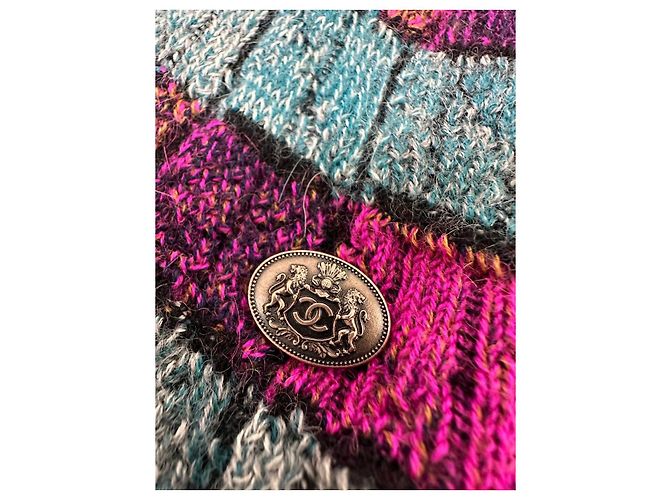 Chanel 2018 Paris-Hamburg Blauer gestreifter Rollkragenpullover Größe 38 Gebraucht - Ansicht 4