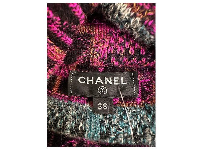 Chanel 2018 Paris-Hamburg Blauer gestreifter Rollkragenpullover Größe 38 Gebraucht - Ansicht 7
