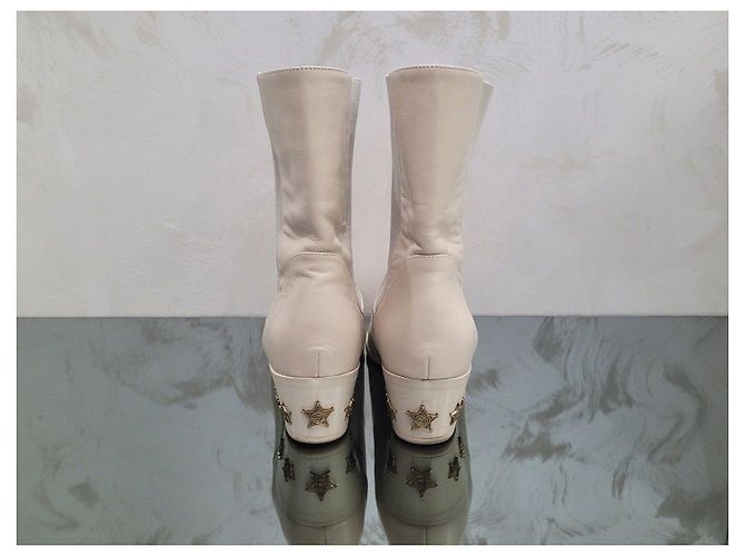 Botines de cuero beige Chanel Paris-Dallas - Talla 37 Usado - vista 10