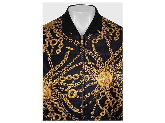Céline Celine Schwarze Signature Print Bomberjacke - Größe S (FR36) Gebraucht - Ansicht 4