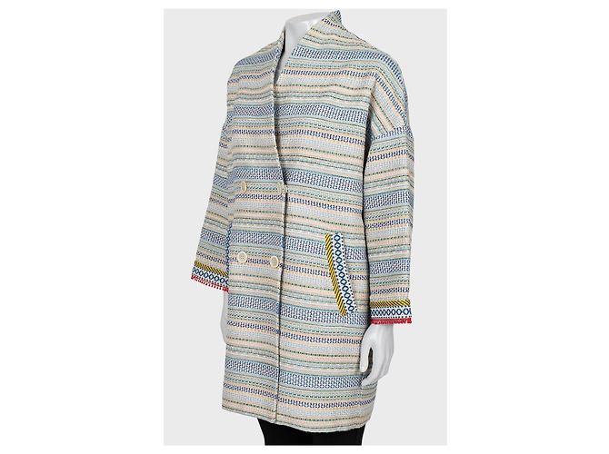 Autre Marque Abrigo de rayas de doble botonadura Max Mara Weekend - Talla S de segunda mano - vista 2